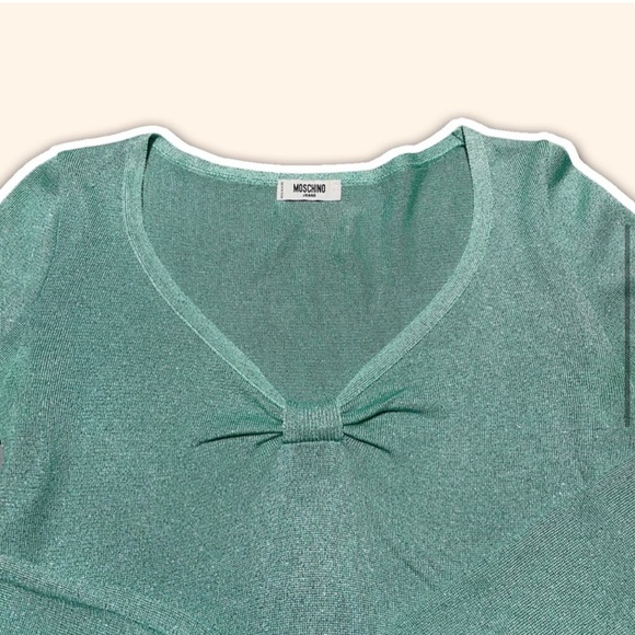 Moschino Festive Shimmer Christmas Holiday New Years Party Sweater - Picture 3 of 13